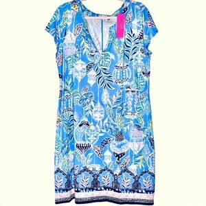 Lilly Pulitzer UPF 50+ Sophiletta Dress • Peri Blue • Lapis Lanterns